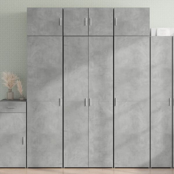 vidaXL Credenza Grigio Cemento 70x42,5x185 cm in Legno Ingegnerizzato