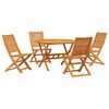 vidaXL Set da Pranzo per Giardino 5 pz Marrone