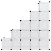 vidaXL Contenitore Cubo Portaoggetti con 15 Cubi e Ante Trasparente PP