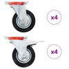 vidaXL Ruote Girevoli 8 pz 100 mm