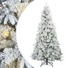 vidaXL Albero di Natale Artificiale con Rami Pieghevoli Bianco 180 cm