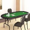 vidaXL Tavolo da Poker Pieghevole 10 Giocatori Verde 207x106x76 cm