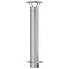 vidaXL Estensione Camino Argento 35 x 35 x 132 cm Acciaio inox