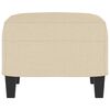 vidaXL Poggiapiedi Crema 60x50x41 cm in Tessuto