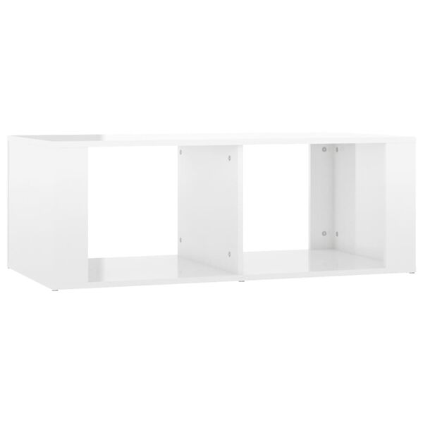 vidaXL Tavolino da Salotto Bianco Lucido 100x50x36cm Legno Multistrato