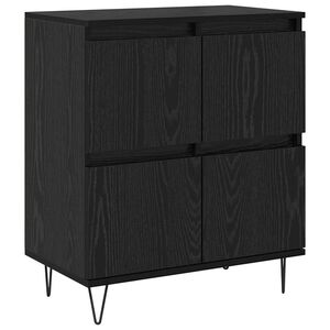 vidaXL Credenza Rovere Nero 60 x 35 x 70 cm