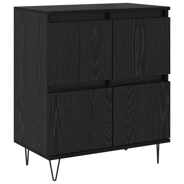 vidaXL Credenza Rovere Nero 60 x 35 x 70 cm