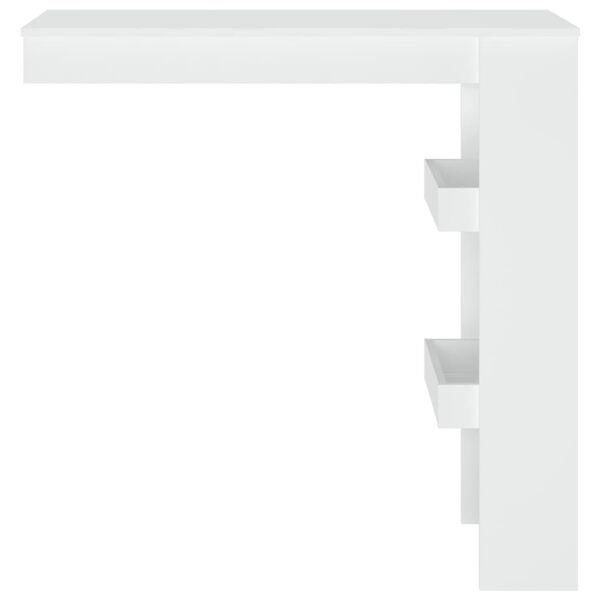 vidaXL Bancone da Muro Bianco 102x45x103,5 cm in Legno Compensato