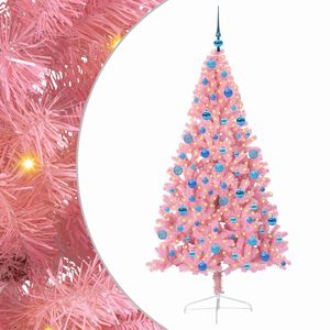 vidaXL Albero di Natale artificiale con luci integrate Rosa 180 cm PVC
