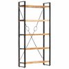 vidaXL Libreria a 5 Ripiani 90x30x180 cm in Legno Massello di Acacia