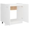 vidaXL Mobile Sottolavello &ldquo;Lyon&rdquo; Bianco 80x46x81,5 cm