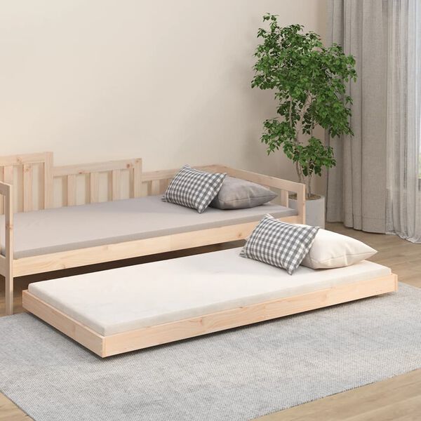 vidaXL Giroletto senza Materasso 75x190 cm in Legno Massello di Pino