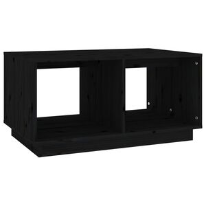 vidaXL Tavolino da Salotto Nero 80x50x40 cm Legno Massello di Pino