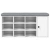 vidaXL Panca Porta Scarpe Bianca 102x32x50 cm in Legno Multistrato