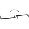 vidaXL Scaffali da parete 2 pcs Rovere Nero 80 x 15 x 15,5 cm