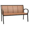 vidaXL Panca da Giardino Nera e Marrone 116 cm Acciaio e WPC