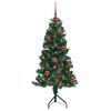 vidaXL Albero di Natale Artificiale Angolare con 150 LED Verde 150 cm