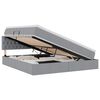 vidaXL Letto con contenitore e materasso Grigio chiaro 160 x 200 cm