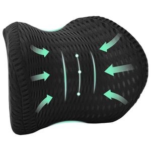 vidaXL Cuscino cervicale Nero Schiuma Memory 30,5 x 21,5 x 13 cm