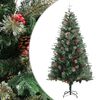 vidaXL Albero di Natale con Pigne Verde 225 cm in PVC e PE