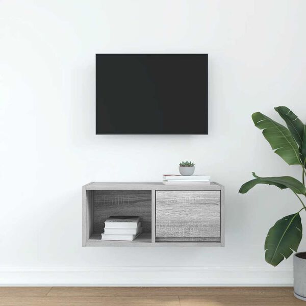 vidaXL Mobile Porta TV Grigio Sonoma 60x31x25,5 cm Legno Multistrato