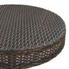 vidaXL Set Bar da Giardino 3 pz con Cuscini in Polyrattan Marrone