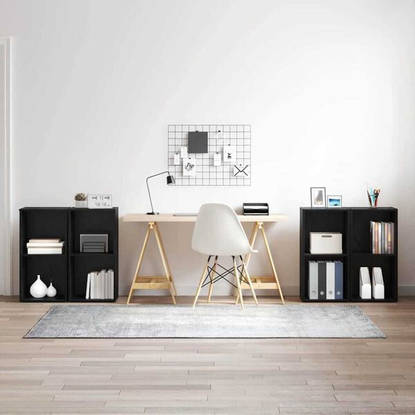 vidaXL Set mobile TV 4 pcs Rovere Nero 37 x 37 x 72 cm