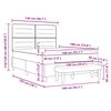 vidaXL Letto a molle con testiera Grigio chiaro 140 x 190 cm Tessuto