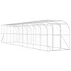 vidaXL Gabbia per Polli Contro il Muro Argento 600 x 150 x 215 cm