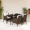 vidaXL Set da Pranzo da Giardino 5pz con Cuscini in Polyrattan Marrone