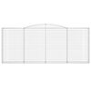 vidaXL Cesti Gabbioni ad Arco 3 pz 400x30x160/180 cm Ferro Zincato