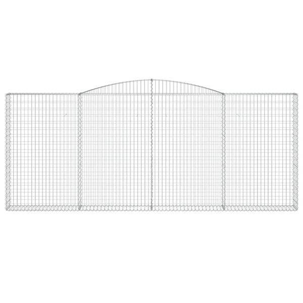 vidaXL Cesti Gabbioni ad Arco 3 pz 400x30x160/180 cm Ferro Zincato