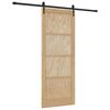 vidaXL Porta scorrevole ORKDAL Marrone 83 x 211 cm Pino massello
