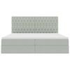 vidaXL Letto con contenitore e LED Grigio chiaro 200 x 200 cm Velluto