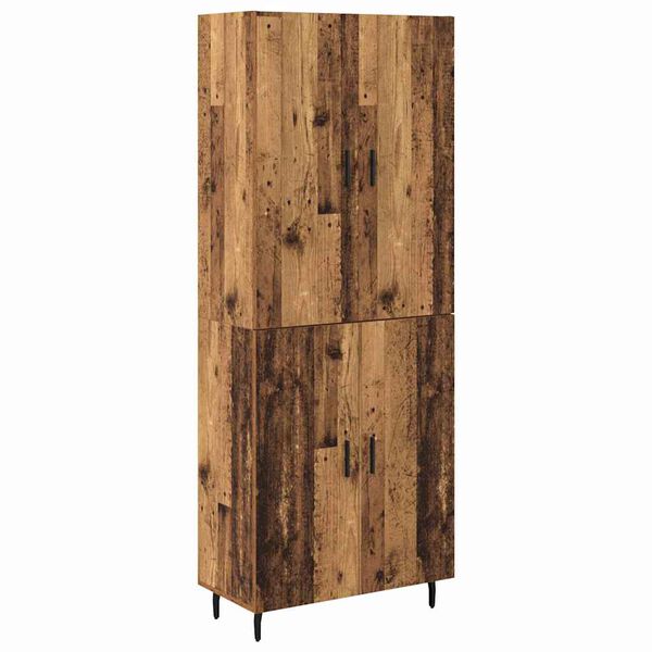 vidaXL Credenza 2 pcs Legno vecchio Legno multistrato
