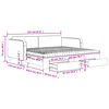 vidaXL Divano Letto Estraibile Cassetti Grigio Chiaro 100x200 Tessuto