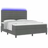 vidaXL Letto a molle con materasso Grigio scuro 180 x 200 cm Tessuto