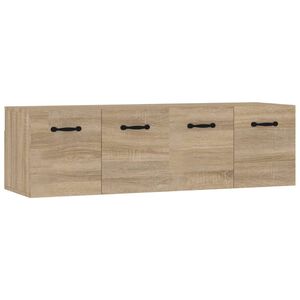 vidaXL Mobili Parete 2 pz Rovere Sonoma 80x35x36,5cm Legno Multistrato