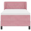 vidaXL Letto a molle con materasso Rosa 90 x 190 cm Velluto