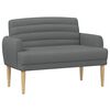 vidaXL Loveseat con bottoni imbottiti Grigio Scuro 116 x 67 x 80 cm