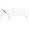 vidaXL Recinzione in rete saldata con punte 50 x 0,6 m (L x H)