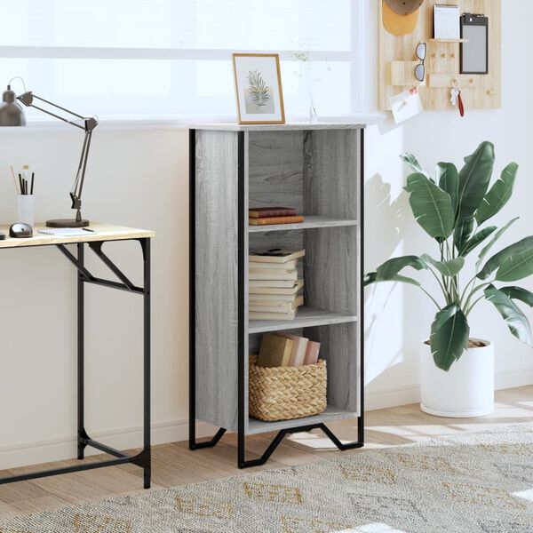 vidaXL Libreria Grigio Sonoma 50x31x106 cm in Legno Multistrato