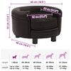 vidaXL Divano per Cani Marrone 48x48x32 cm in Peluche e Similpelle