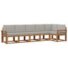 vidaXL Set di divani da esterno 6 pcs Grigio Naturale e Chiaro