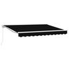 vidaXL Tenda retrattile manuale Nero 3,5 x 2,5 m