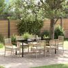 vidaXL Set da Pranzo per Giardino 7 pcs Beige polyrattan