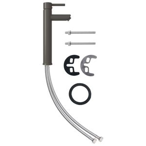 vidaXL Rubinetto Miscelatore da Bagno Grigio 12x30 cm