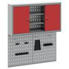 vidaXL Set di armadi per attrezzi con lo scaffale 3 pz Rosso
