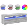 vidaXL Mobili TV con Luci LED 2 pz Grigio Sonoma 60x35x40 cm