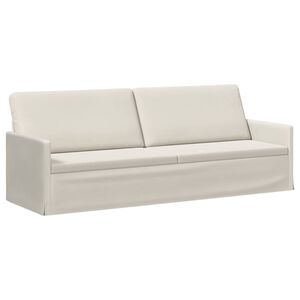 vidaXL Divano a 3 posti Crema 220 x 81 x 82 cm Velluto (V)